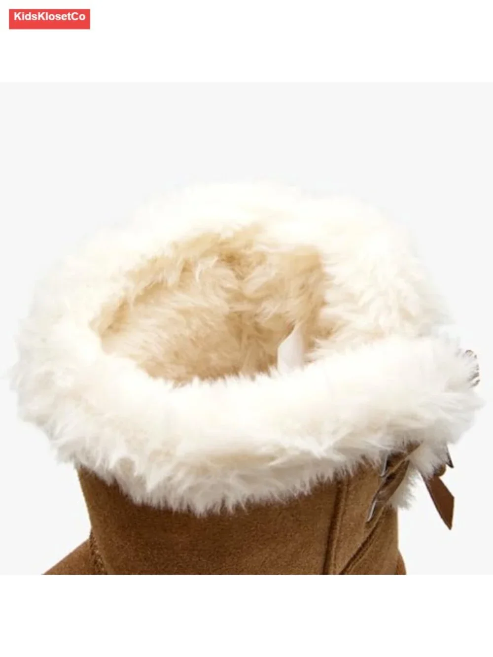 Girls Winter Snow Boots Faux Fur Slip-On with Bow, Calf High